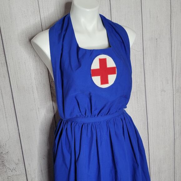 Historical Civil War Reenactment Medic Nurse's Apron and Headscarf Set - Picture 3 of 12